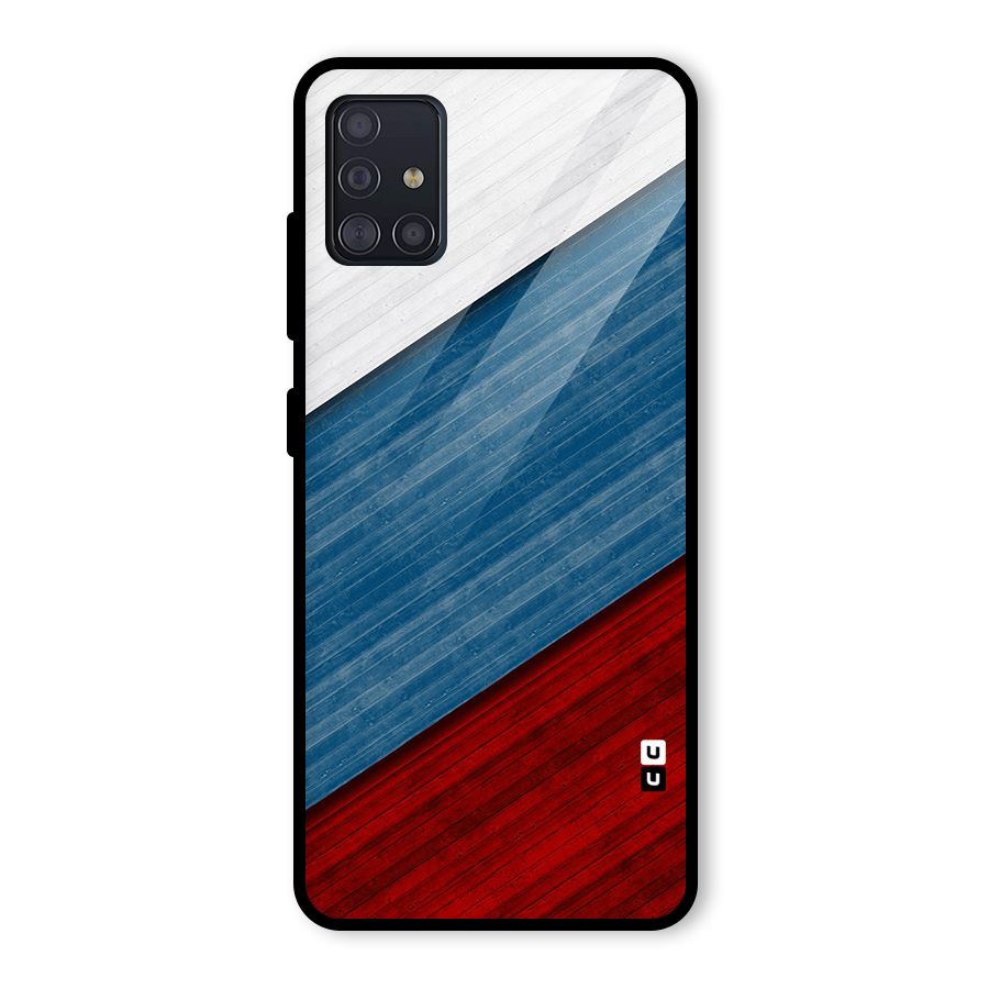 Slant Beautiful Stripe Glass Back Case for Galaxy A51