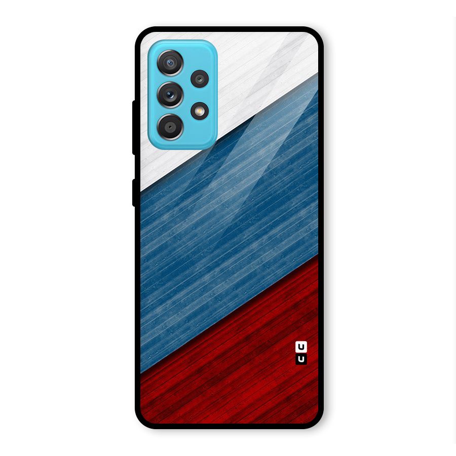 Slant Beautiful Stripe Glass Back Case for Galaxy A52