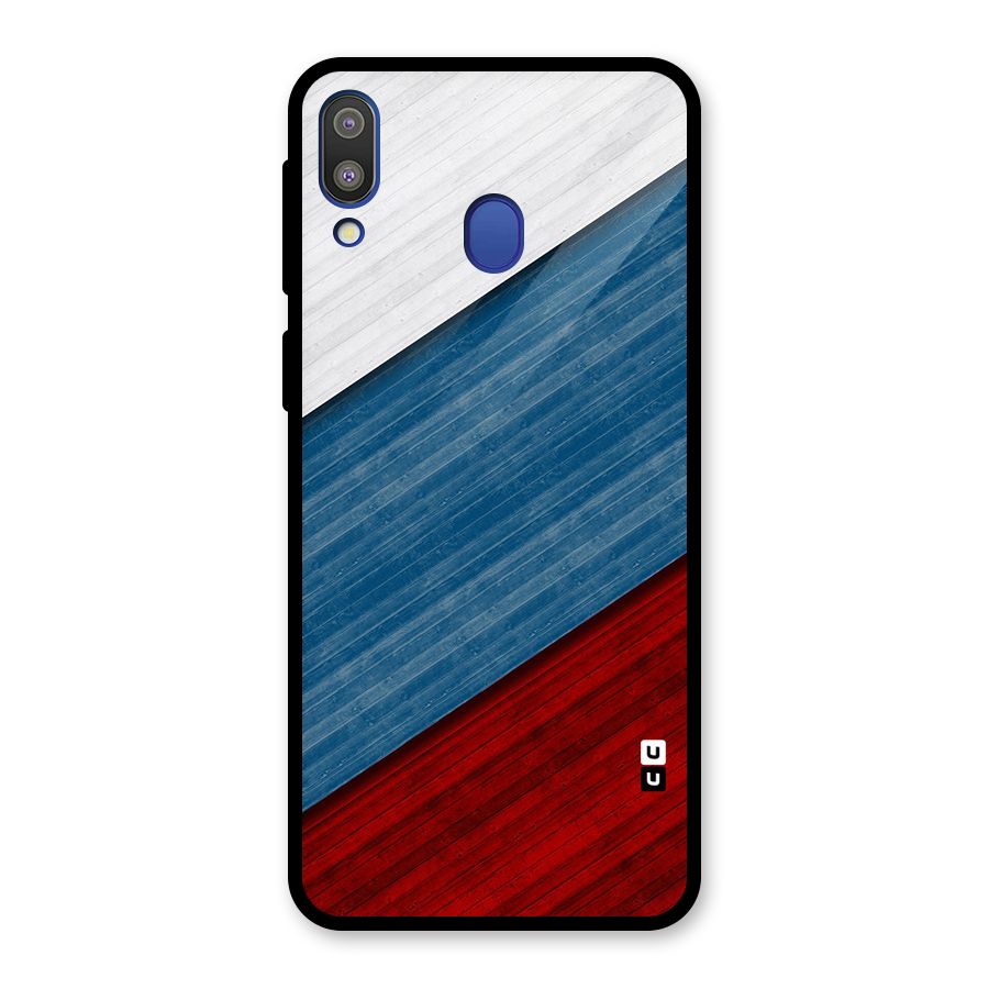 Slant Beautiful Stripe Glass Back Case for Galaxy M20