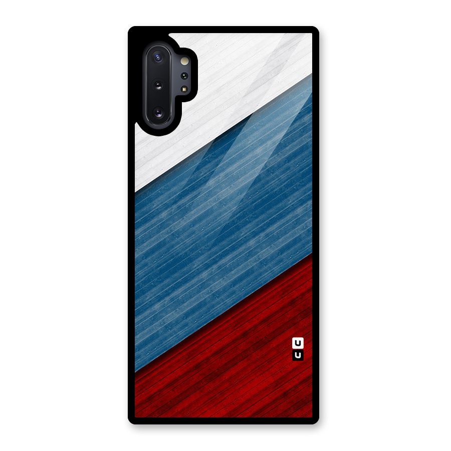 Slant Beautiful Stripe Glass Back Case for Galaxy Note 10 Plus