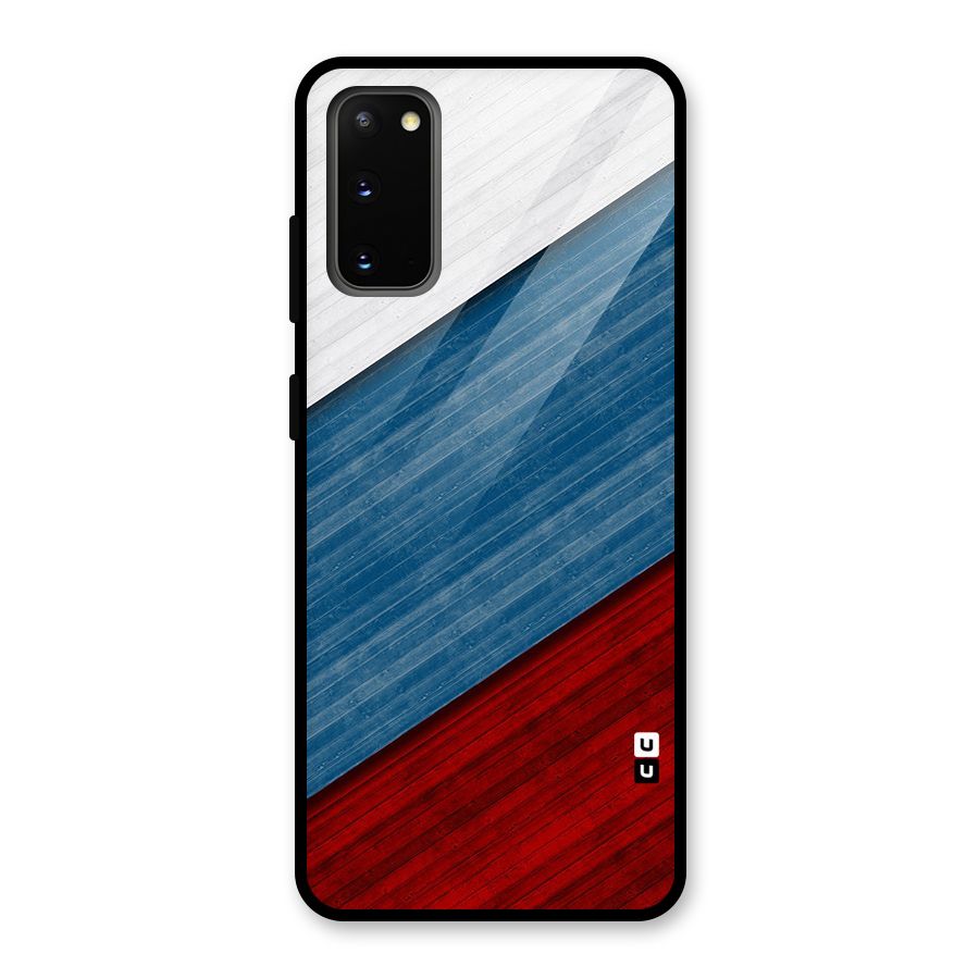 Slant Beautiful Stripe Glass Back Case for Galaxy S20