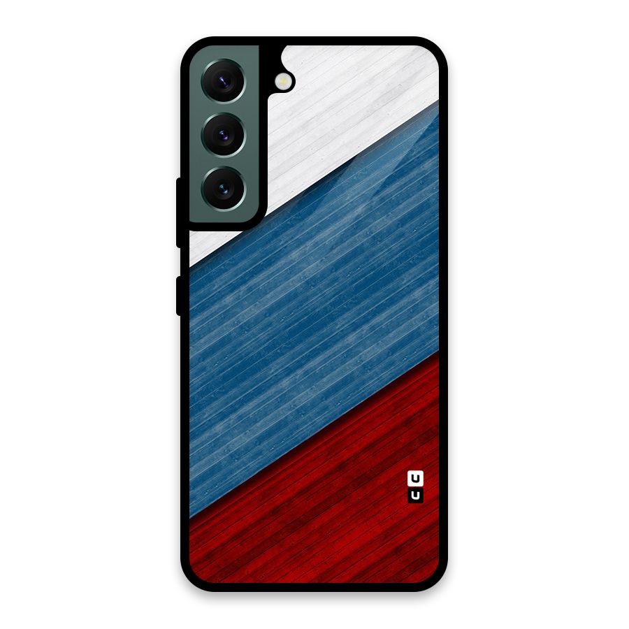 Slant Beautiful Stripe Glass Back Case for Galaxy S22 5G