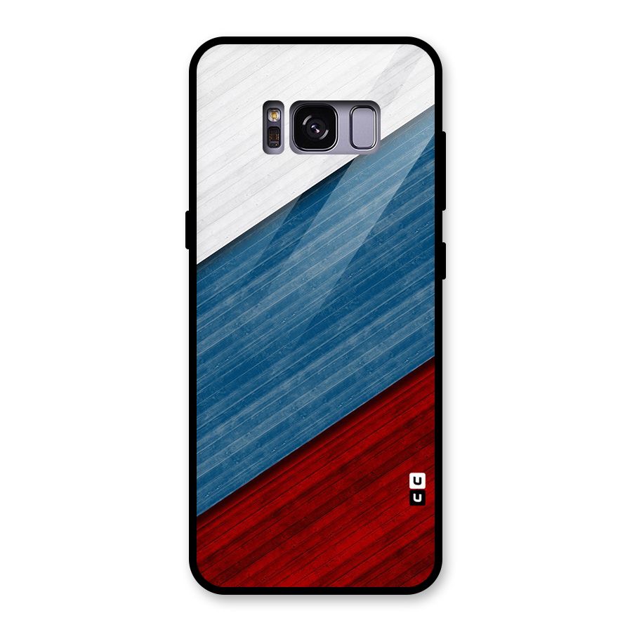 Slant Beautiful Stripe Glass Back Case for Galaxy S8