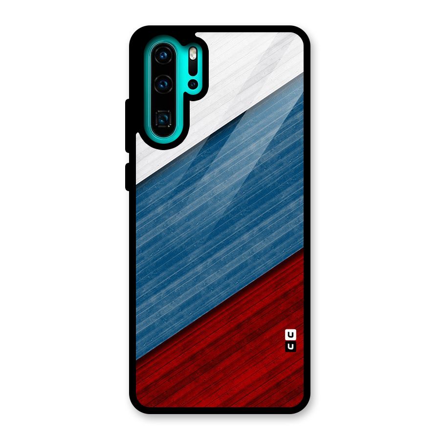 Slant Beautiful Stripe Glass Back Case for Huawei P30 Pro