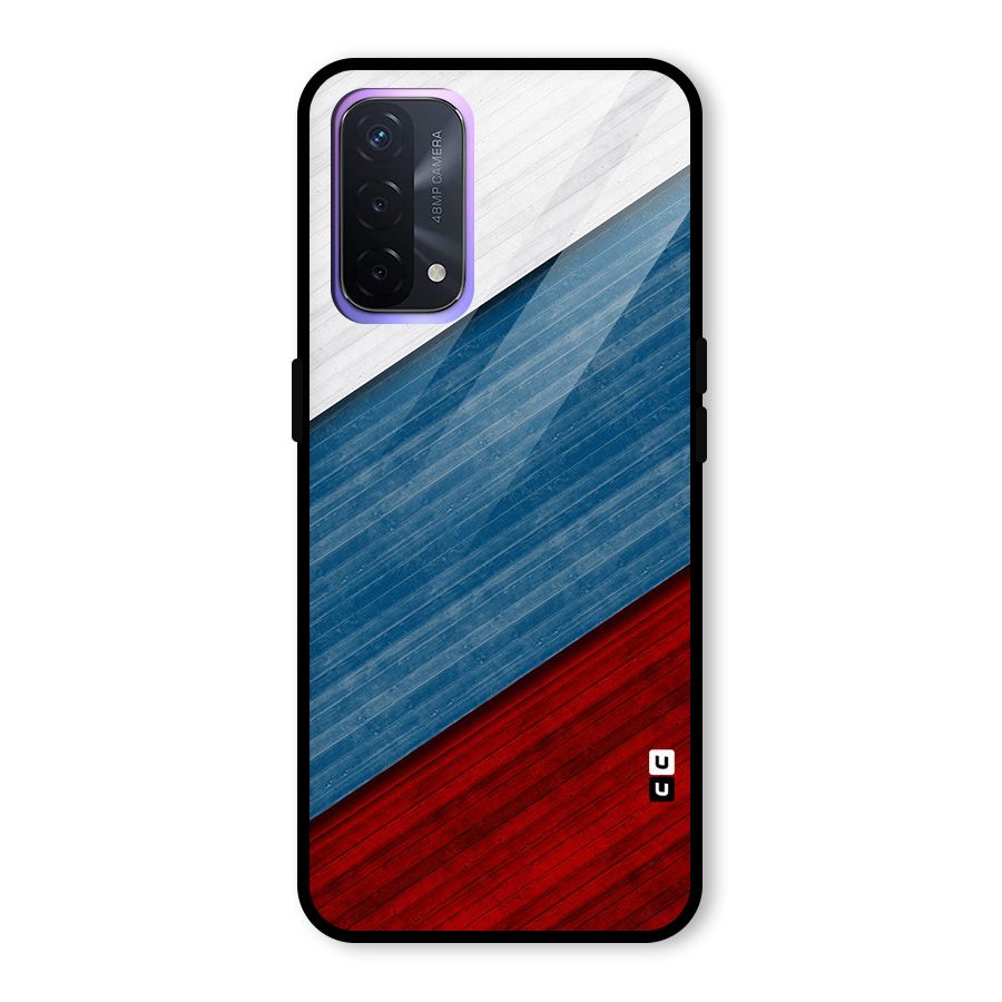 Slant Beautiful Stripe Glass Back Case for Oppo A74 5G