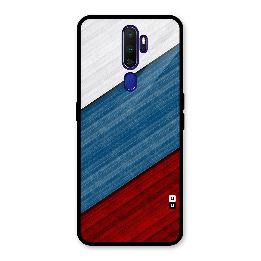 Slant Beautiful Stripe Glass Back Case for Oppo A9 (2020)