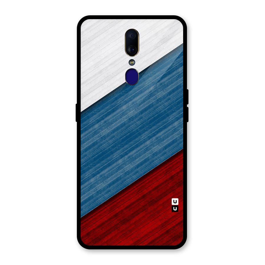 Slant Beautiful Stripe Glass Back Case for Oppo F11