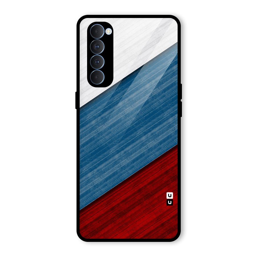 Slant Beautiful Stripe Glass Back Case for Oppo Reno4 Pro