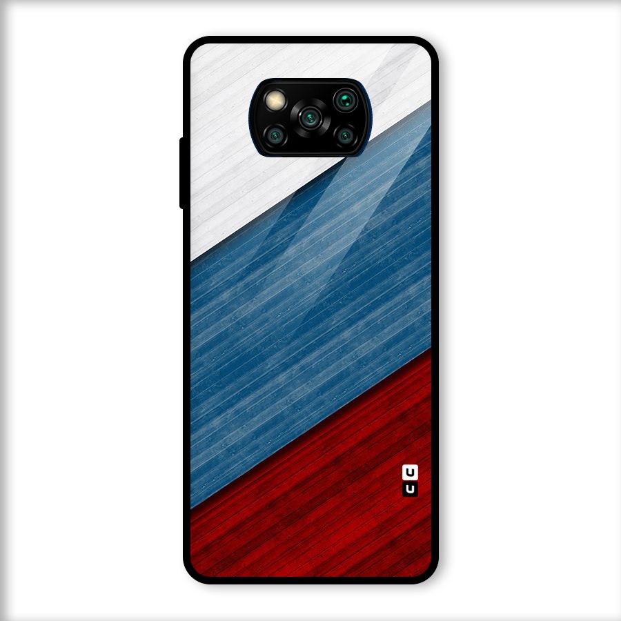 Slant Beautiful Stripe Glass Back Case for Poco X3