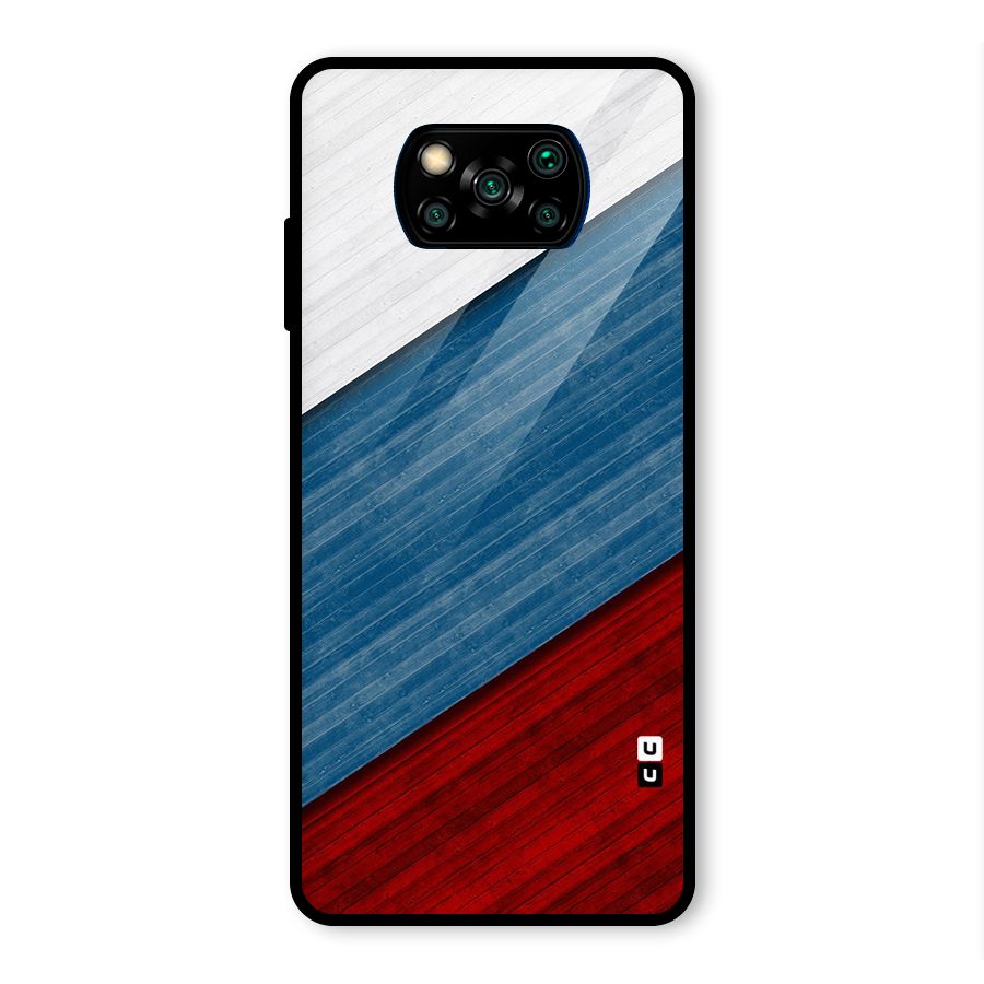 Slant Beautiful Stripe Glass Back Case for Poco X3 Pro