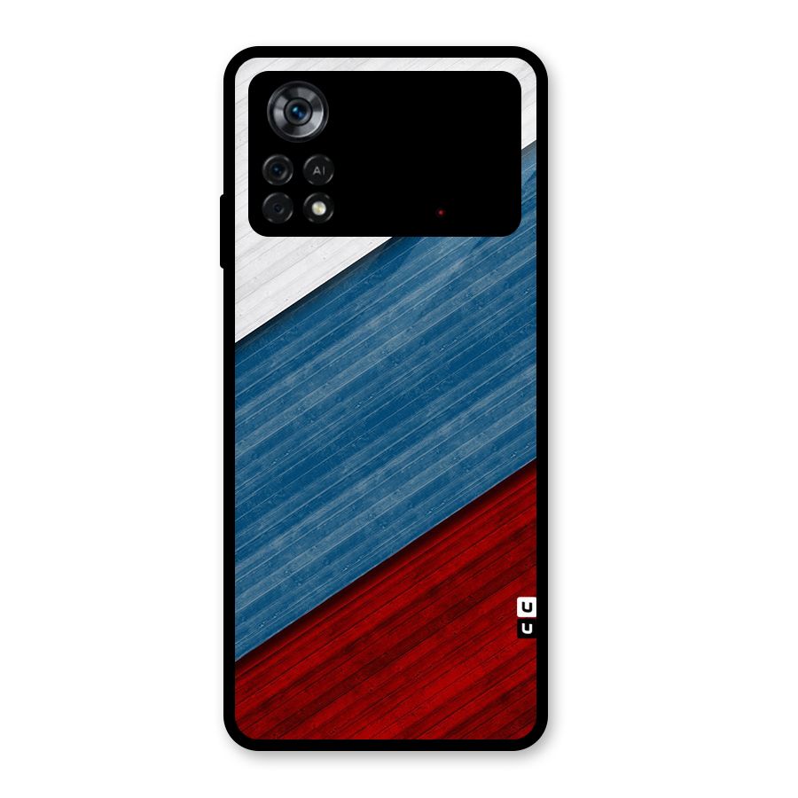 Slant Beautiful Stripe Glass Back Case for Poco X4 Pro 5G