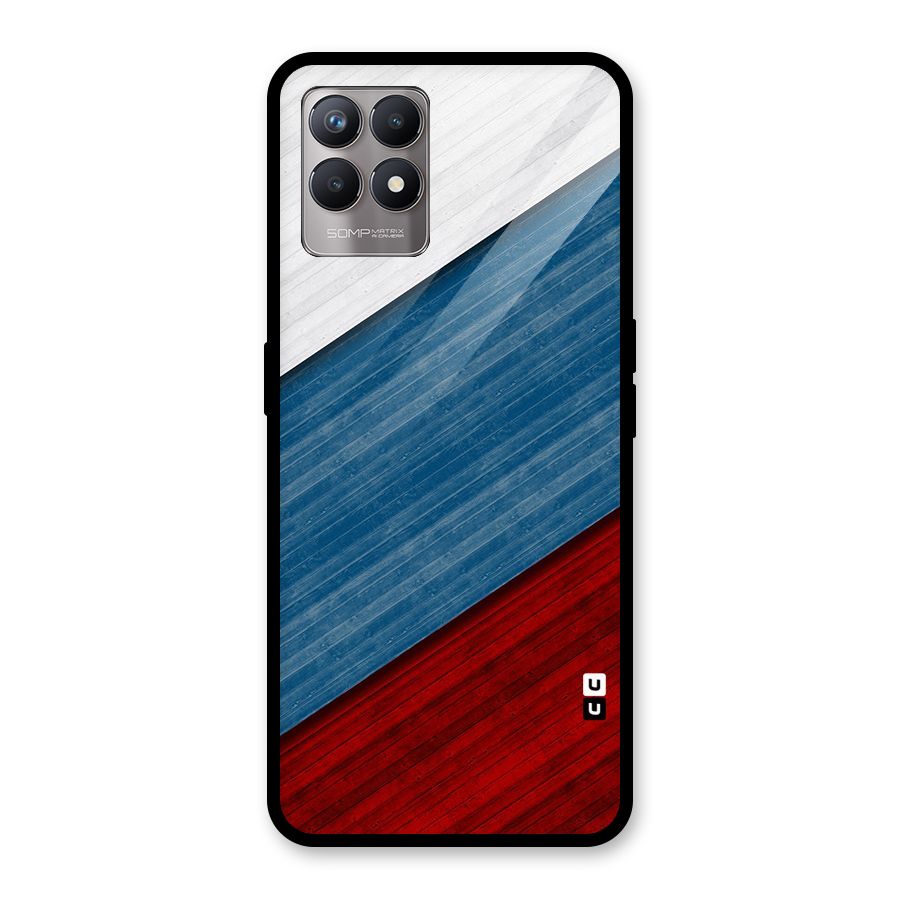 Slant Beautiful Stripe Glass Back Case for Realme 8i