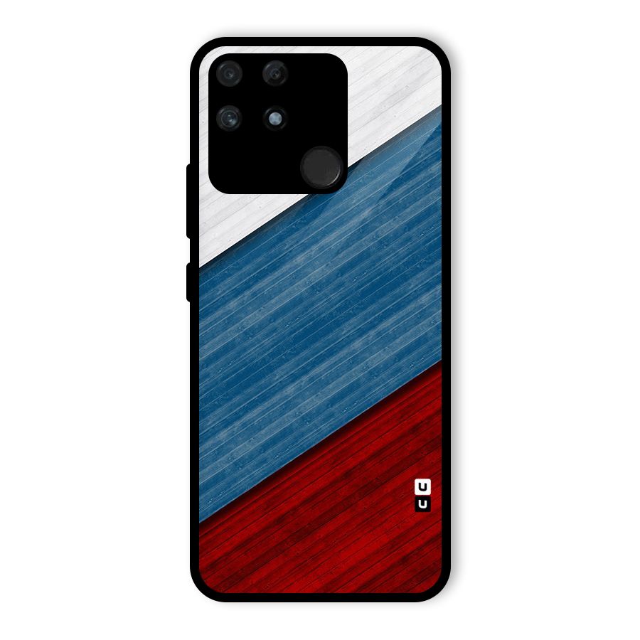 Slant Beautiful Stripe Glass Back Case for Realme Narzo 50A