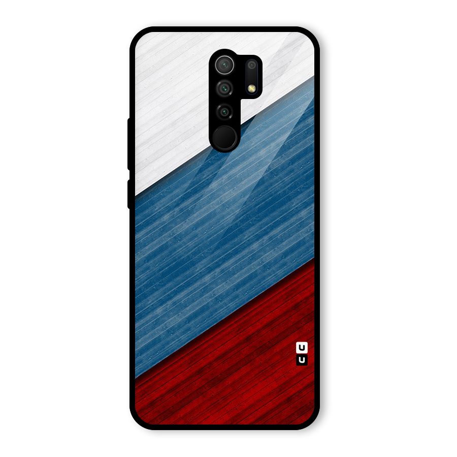 Slant Beautiful Stripe Glass Back Case for Redmi 9 Prime