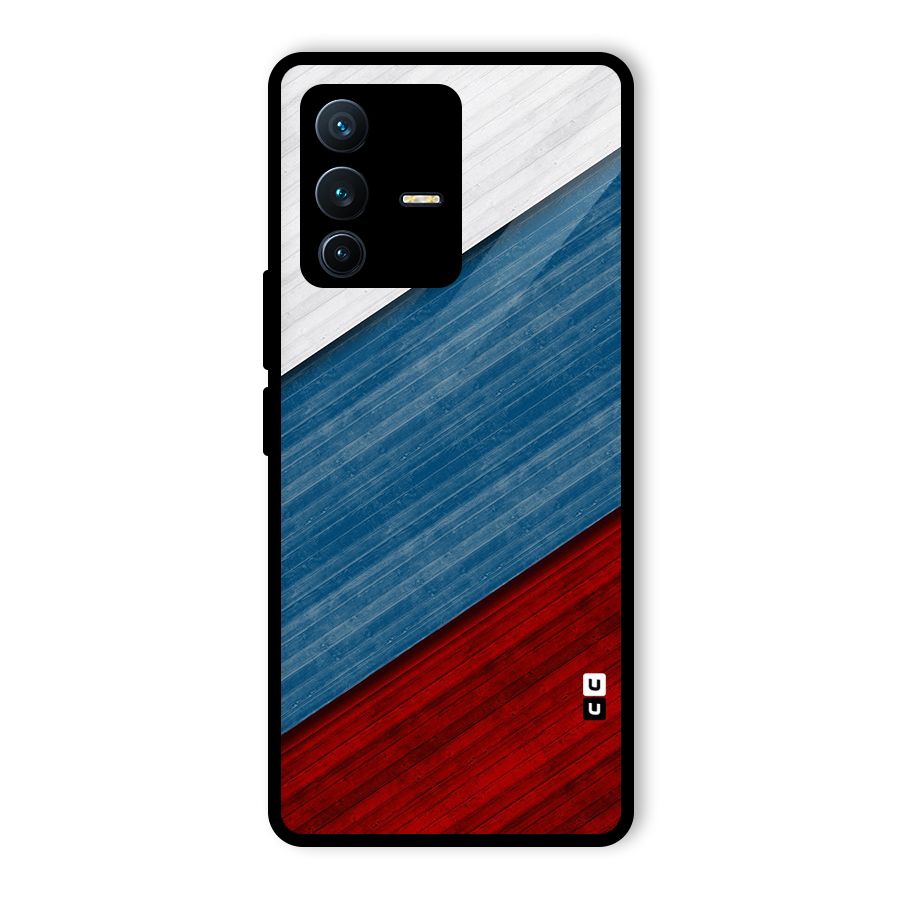 Slant Beautiful Stripe Glass Back Case for Vivo V23 Pro
