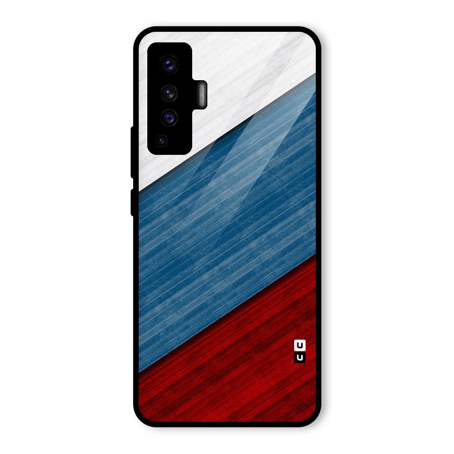 Slant Beautiful Stripe Glass Back Case for Vivo X50