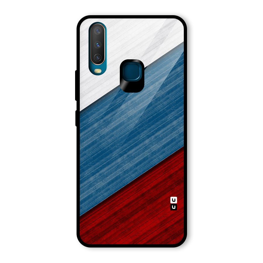 Slant Beautiful Stripe Glass Back Case for Vivo Y12