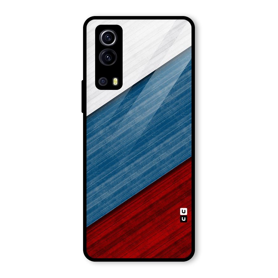Slant Beautiful Stripe Glass Back Case for Vivo iQOO Z3