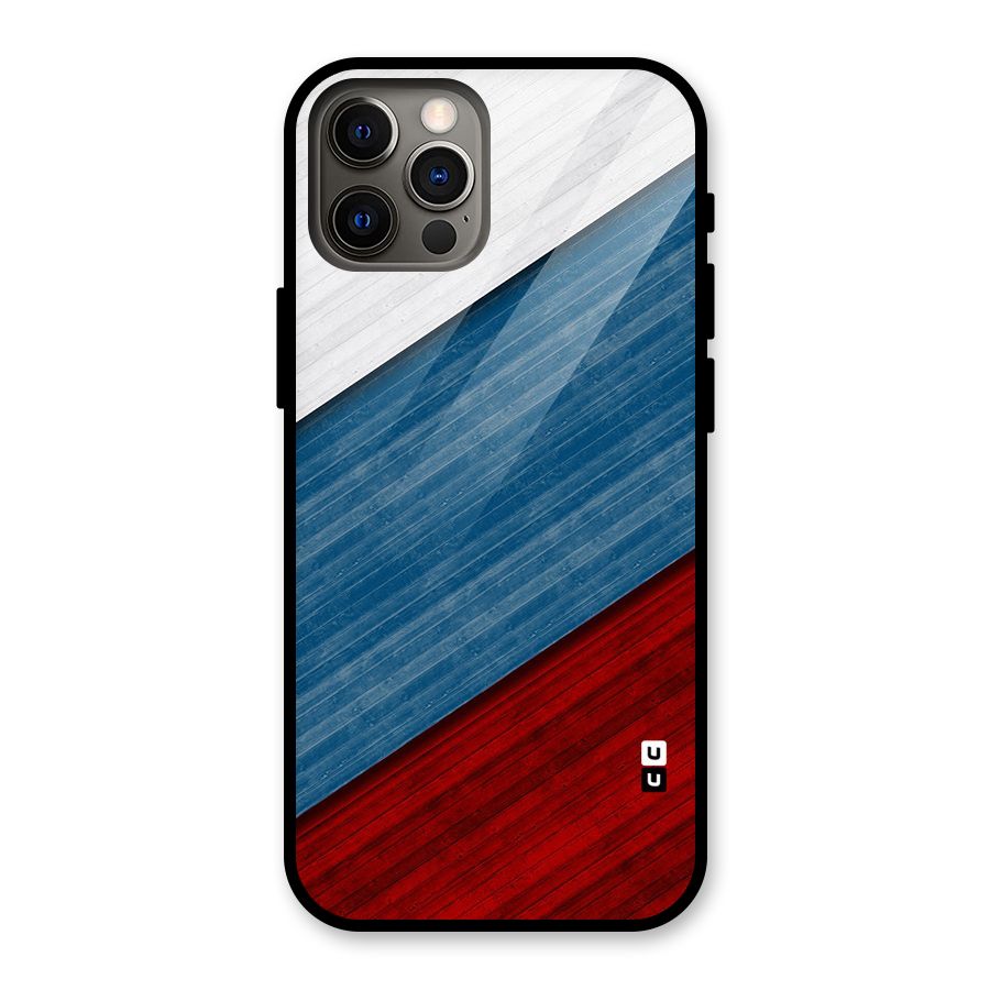 Slant Beautiful Stripe Glass Back Case for iPhone 12 Pro