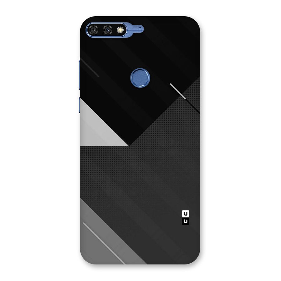 Slant Grey Back Case for Honor 7C