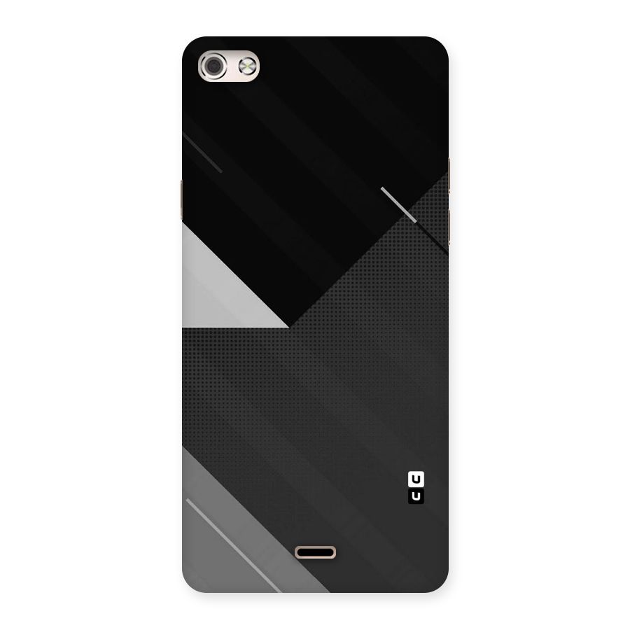 Slant Grey Back Case for Micromax Canvas Silver 5