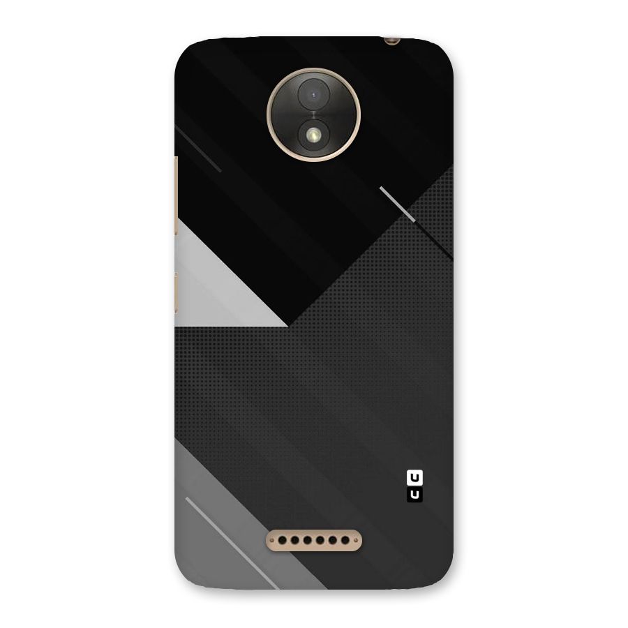 Slant Grey Back Case for Moto C Plus