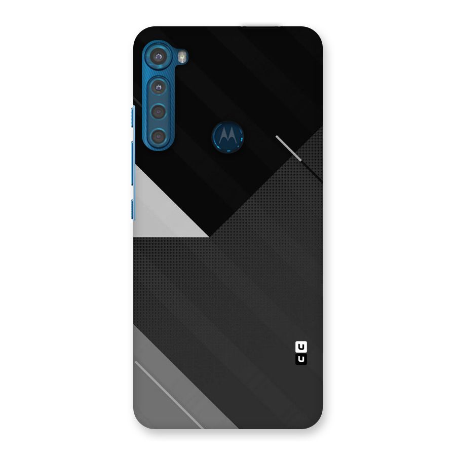 Slant Grey Back Case for Motorola One Fusion Plus