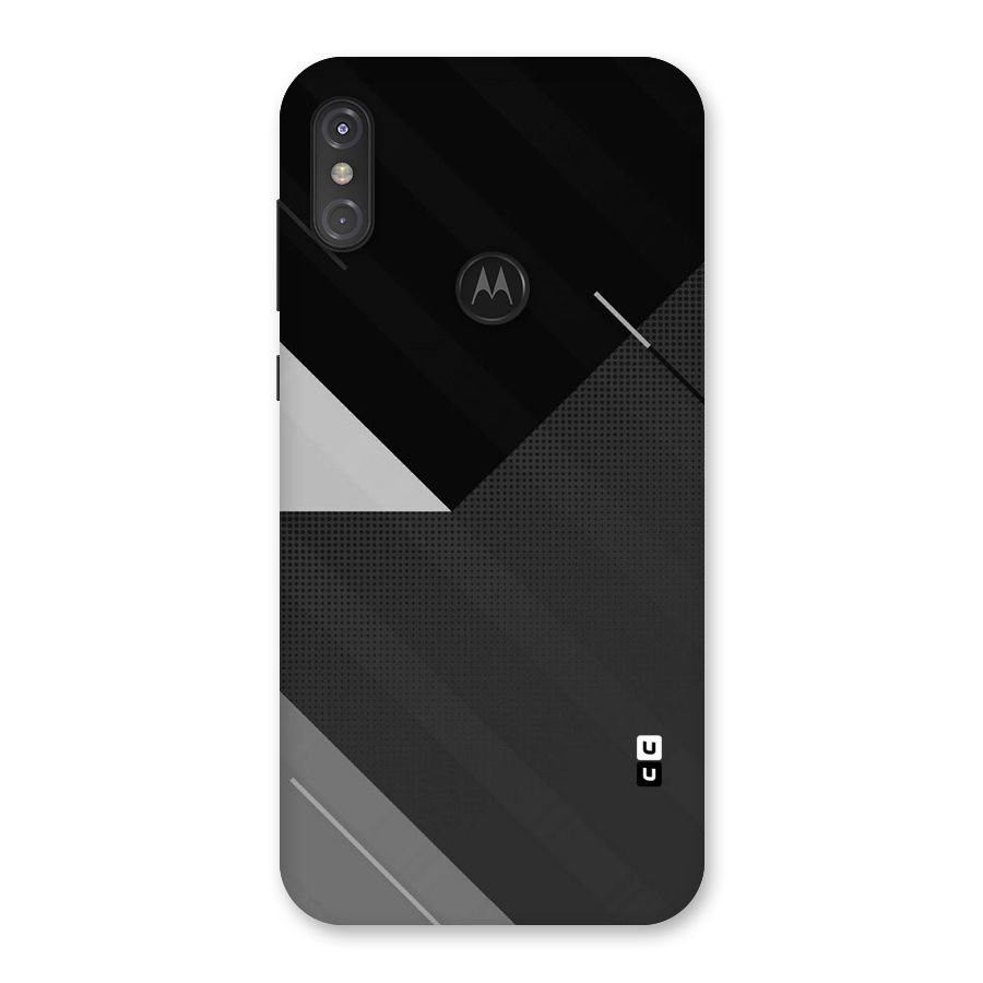 Slant Grey Back Case for Motorola One Power