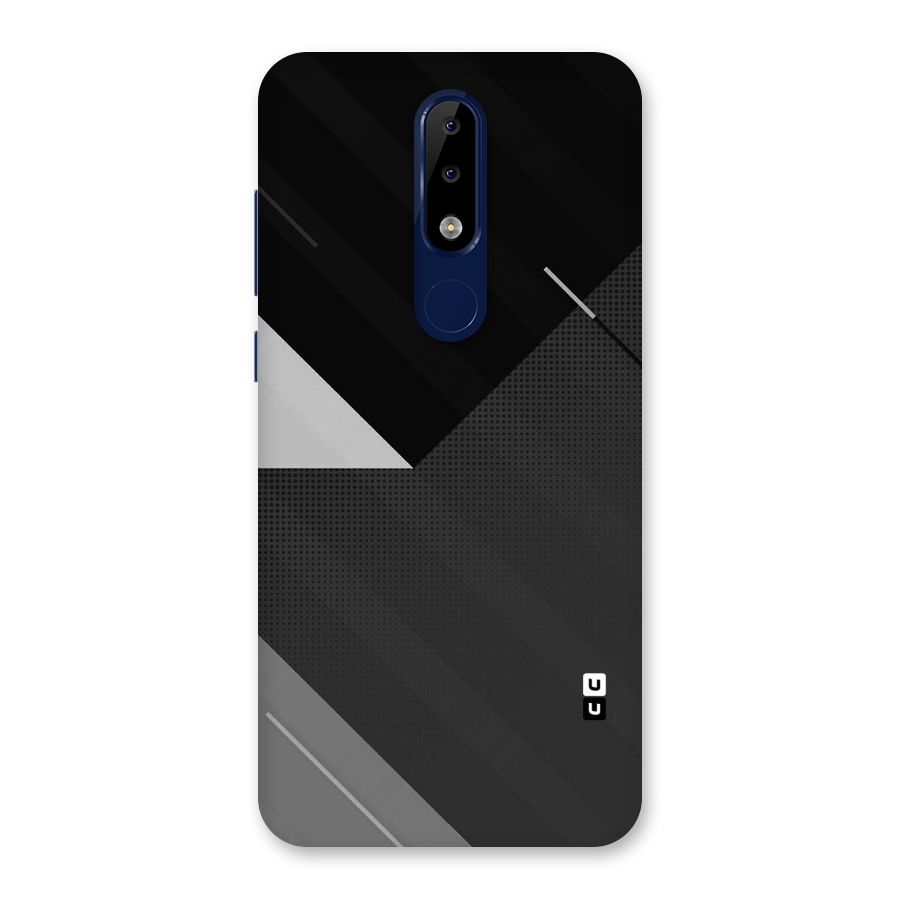 Slant Grey Back Case for Nokia 5.1 Plus
