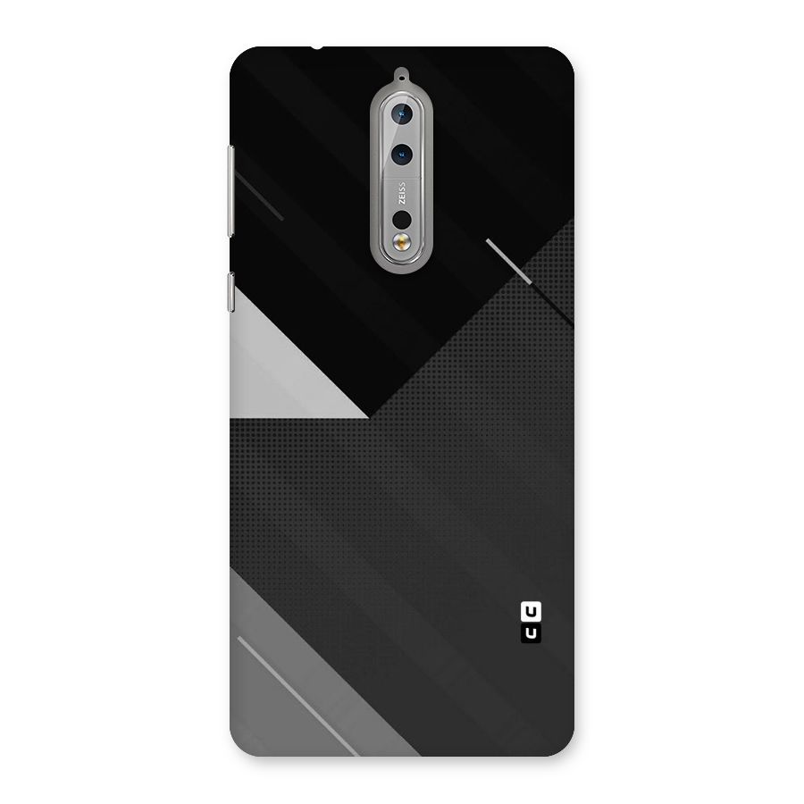 Slant Grey Back Case for Nokia 8