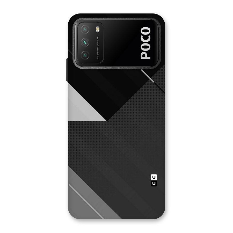 Slant Grey Back Case for Poco M3