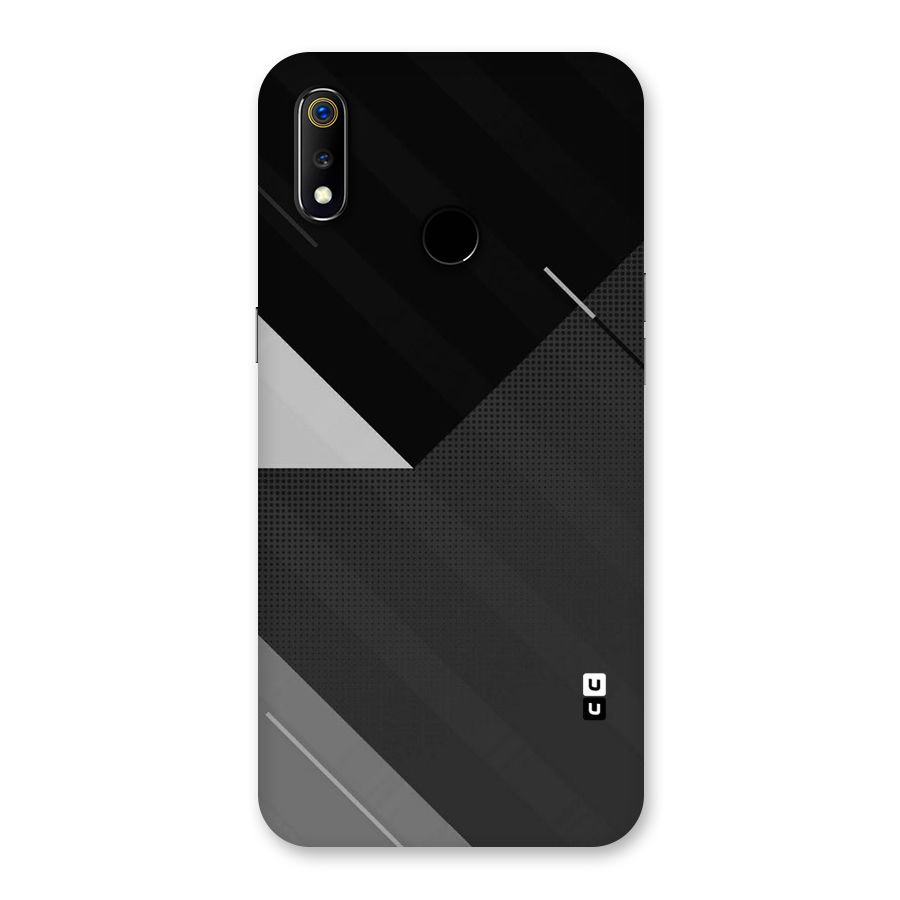 Slant Grey Back Case for Realme 3