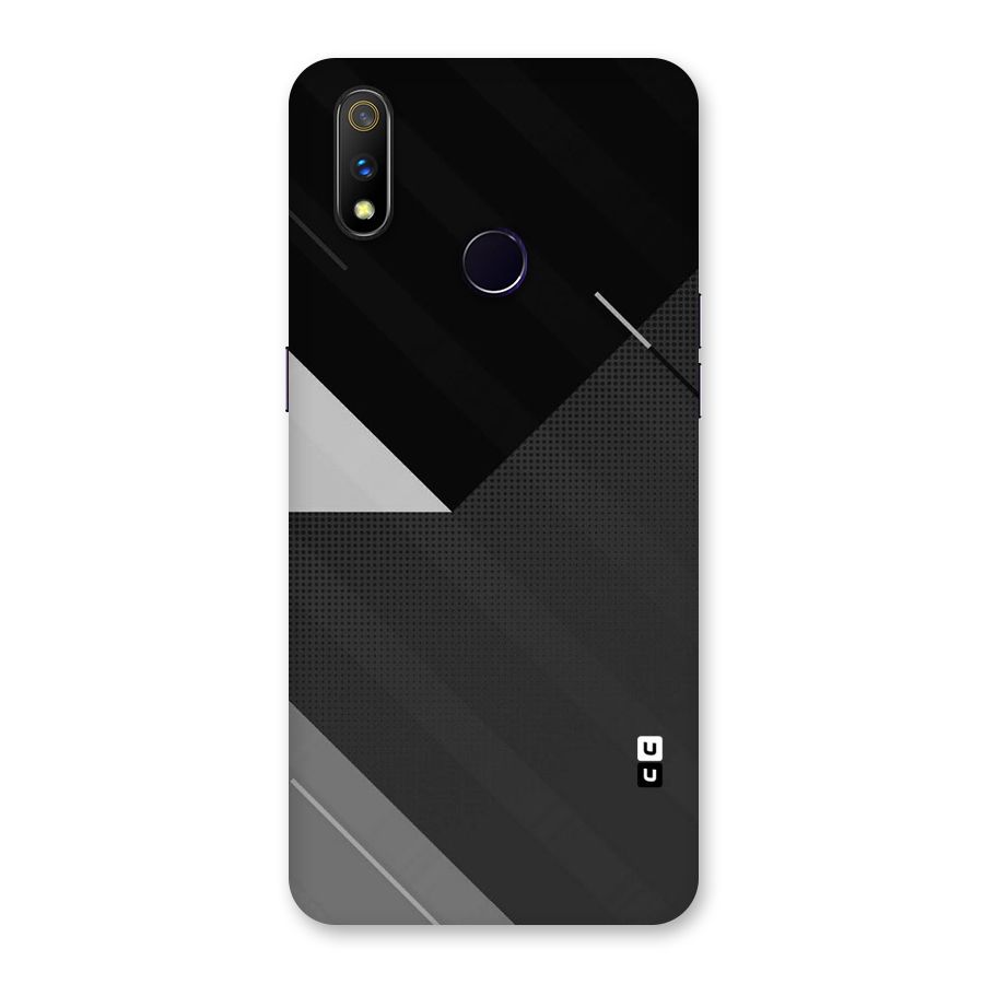 Slant Grey Back Case for Realme 3 Pro