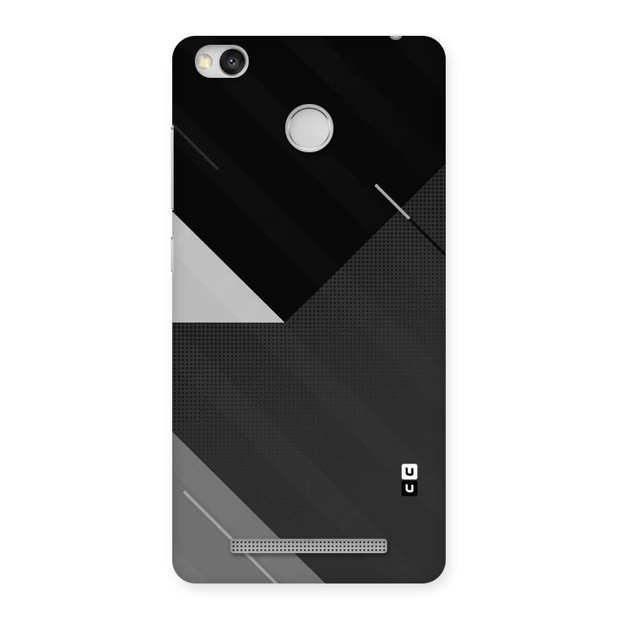 Slant Grey Back Case for Redmi 3S Prime