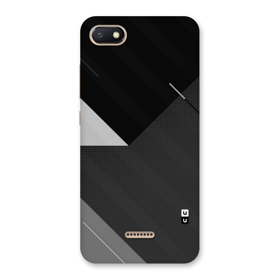 Slant Grey Back Case for Redmi 6A