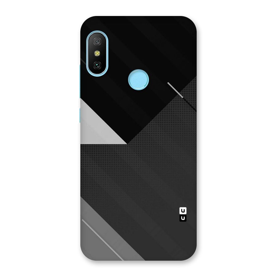 Slant Grey Back Case for Redmi 6 Pro