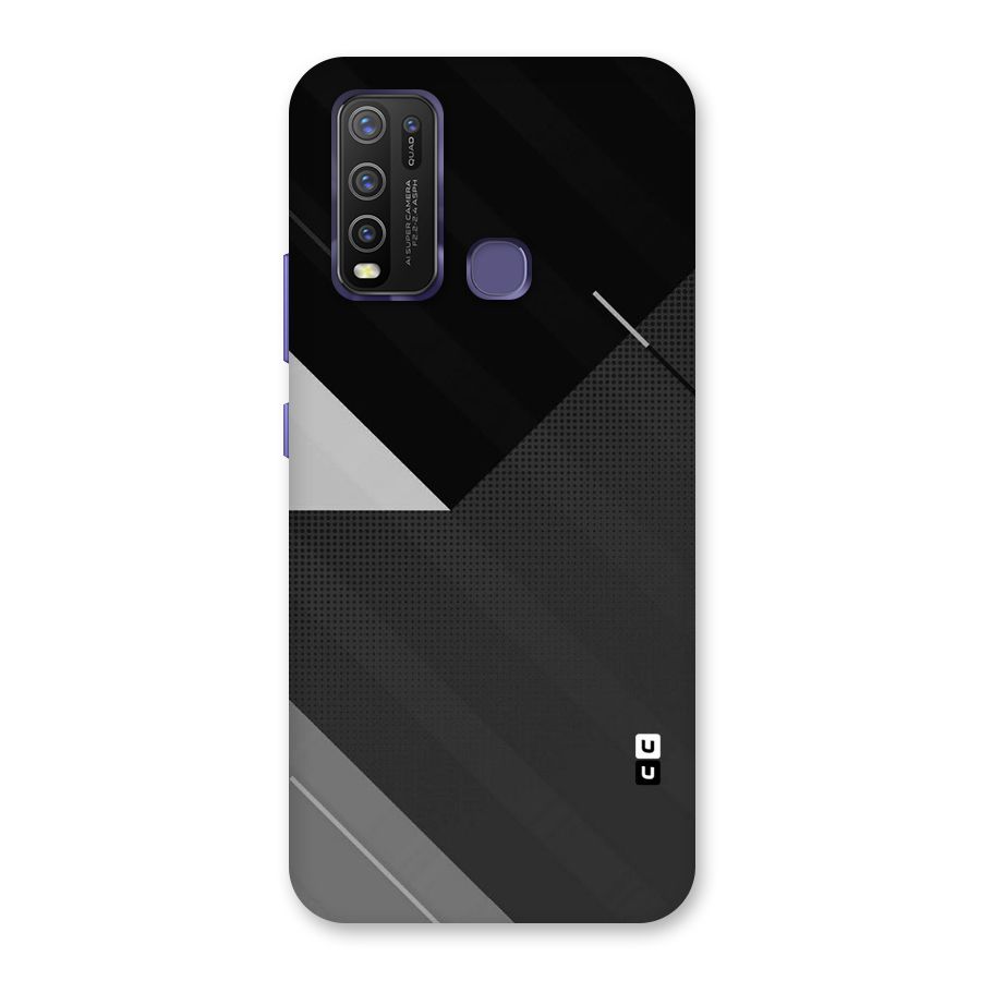 Slant Grey Back Case for Vivo Y30