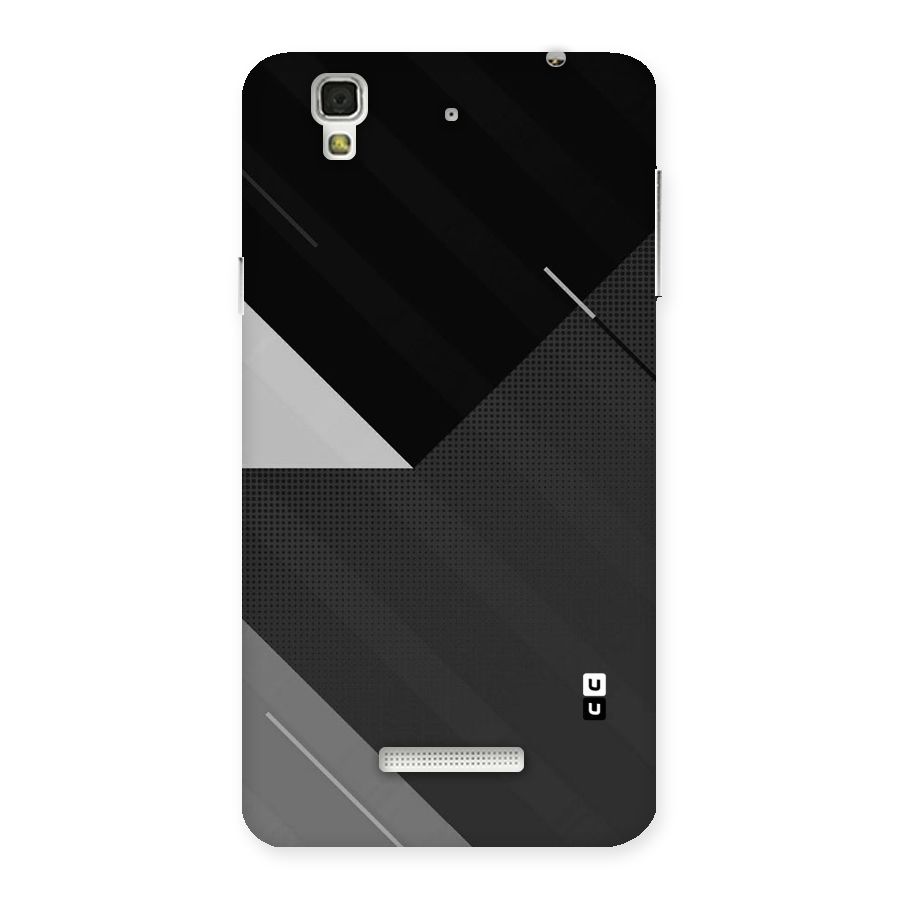 Slant Grey Back Case for Yu Yureka