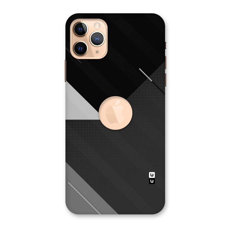 Slant Grey Back Case for iPhone 11 Pro Max Logo Cut