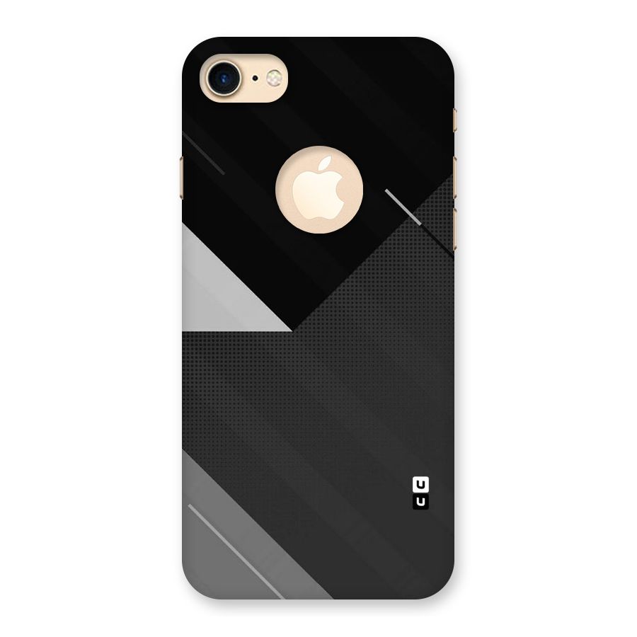 Slant Grey Back Case for iPhone 7 Logo Cut