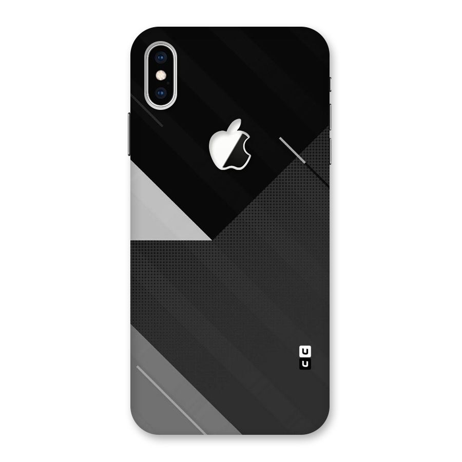 Slant Grey Back Case for iPhone XS Max Apple Cut