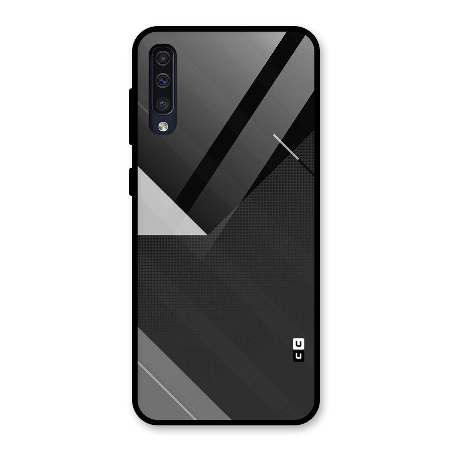 Slant Grey Glass Back Case for Galaxy A50