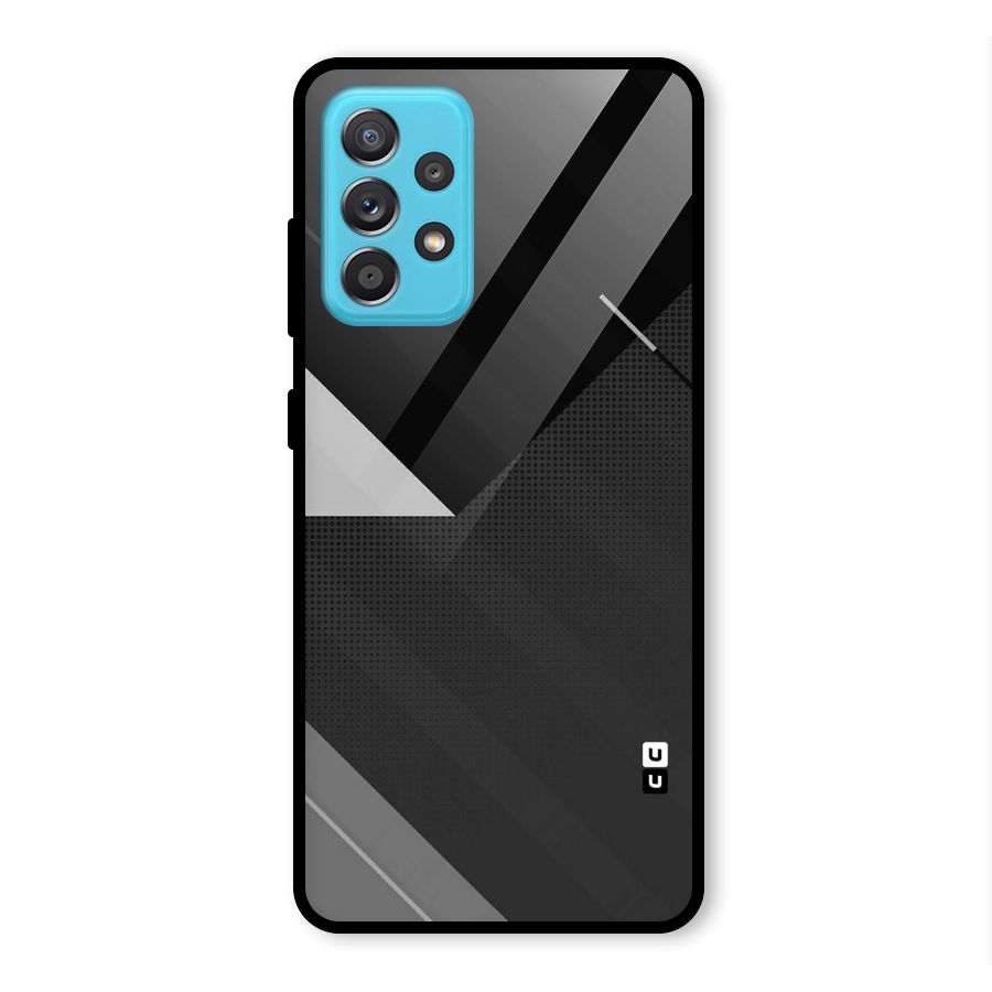 Slant Grey Glass Back Case for Galaxy A52