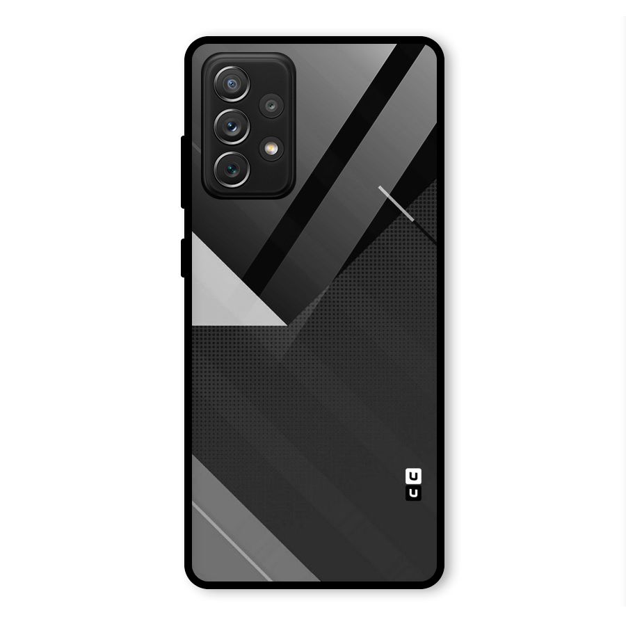 Slant Grey Glass Back Case for Galaxy A72