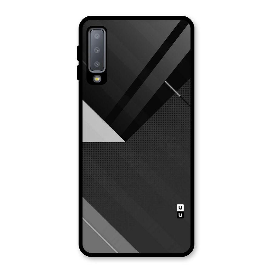 Slant Grey Glass Back Case for Galaxy A7 (2018)
