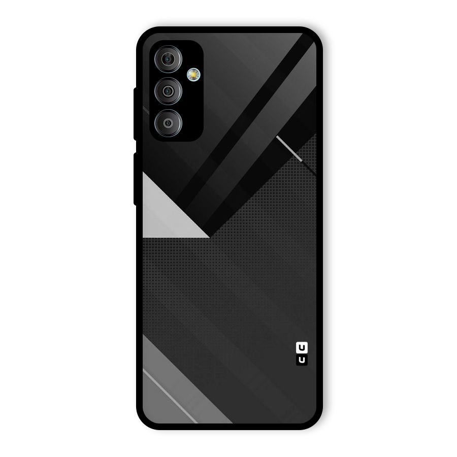 Slant Grey Glass Back Case for Galaxy F23