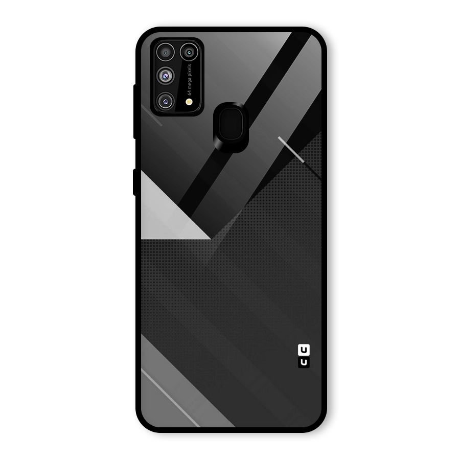 Slant Grey Glass Back Case for Galaxy F41