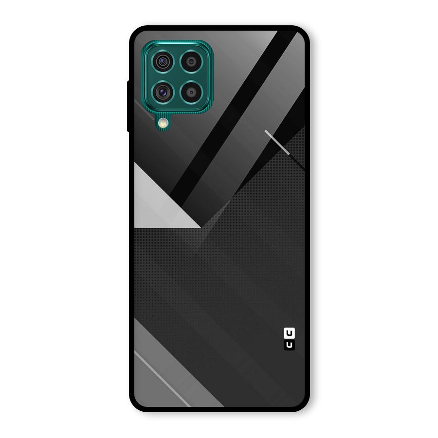 Slant Grey Glass Back Case for Galaxy F62