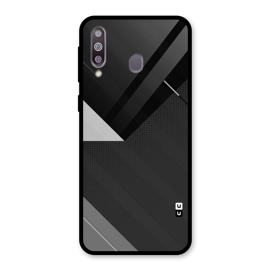 Slant Grey Glass Back Case for Galaxy M30