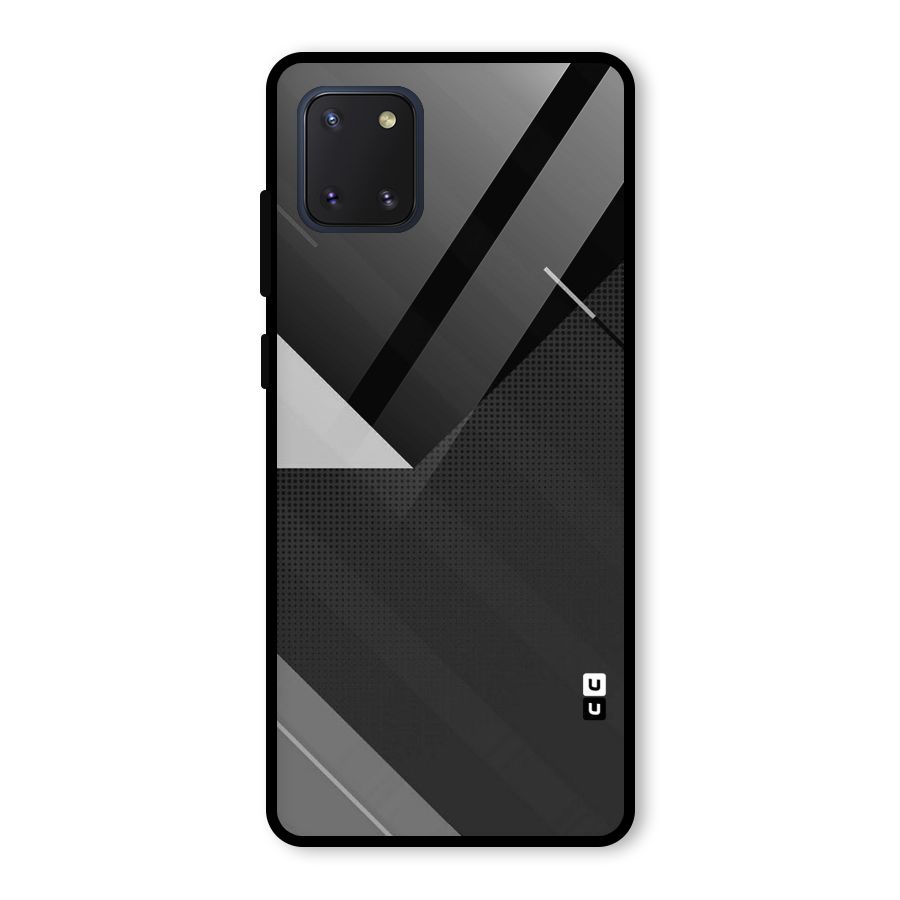 Slant Grey Glass Back Case for Galaxy Note 10 Lite